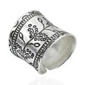 Floral Vines Thai Karen Hill Tribe Fine Silver Wrap Ring (Thailand)