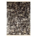 Hand-knotted Oriental Liquorice Wool/ Silk Rug (8' x 10')