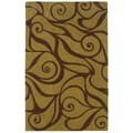 Indoor Beige/ Brown Transitional Swirl Area Rug
