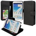 Deluxe Samsung Galaxy Note 2 N7100 Black Stand Case