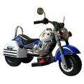 Harley Style Blue/ White 6-Volt Ride-on Motorcycle