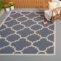 Safavieh Courtyard Grey/ Beige Indoor Outdoor Rug