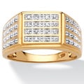 Isabella Collection Men's 18k Gold over Silver Diamond Ring (H-I, I1-I2)