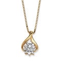 Isabella Collection 10k Gold Diamond Cluster Pendant