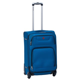 SwissGear Collection 24-inch Blue Expandable Spinner Upright Suitcase