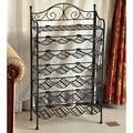 Iron 24-bottle Wine Rack with Shelf