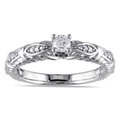 Miadora 10k White Gold 1/4ct TDW Diamond Engagement Ring (G-H, I1-I2)