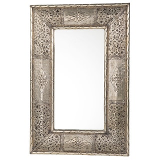 24-Inch Handcrafted Metalwork Mirror (Morocco)