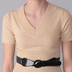 Ci Sono by Journee Junior's Belted Ribbed V-Neckline Top