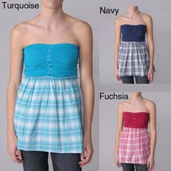 Ci Sono by Journee Junior's Plaid Sleeveless Tunic Dress