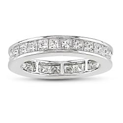 Miadora 14k White Gold 2 1/2ct TDW Diamond Eternity Ring (G-H, SI1-SI2)
