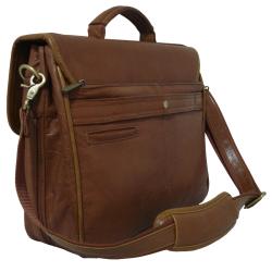 Amerileather World Class Brown Leather Executive Briefcase