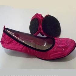 Fit In Clouds Pink Foldable and Portable Ballet Flats