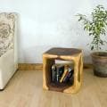 Monkey Pod Wood 16-inch Cube End Table (Thailand)