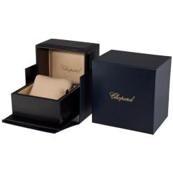 Chopard Women's 'Happy Sport Round' Black Rubber Strap Diamond Watch