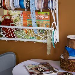 Miliam White Wall Mount Craft Storage Rack