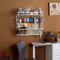 Miliam White Wall Mount Craft Storage Rack