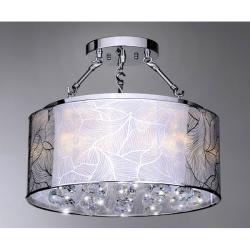 Indoor 5-light Chrome and Crystal Flushmount Chandelier