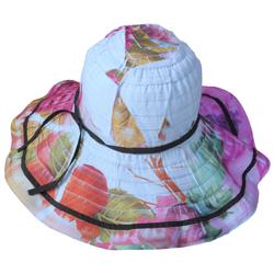 Adi Designs Women's Large Brim Floral Print Sun Hat
