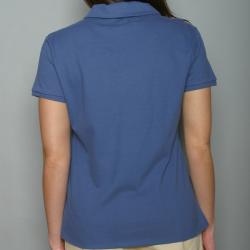 Golftini Women's Blue Zipper Neck Golf Shirt