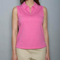 Golftini Women's Hot Pink Sleeveless Golf Polo