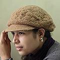 Alpaca Wool 'Tan Newsboy Cap' Hat (Peru)