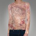 Marked for Life Women's Tan Long-sleeve Graphic Tee