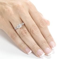 14k White Gold 1 1/3ct TDW Certified Diamond Engagement Ring (F, SI2)