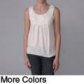 Coolwear Junior's Embellished Neckline Sleeveless Top