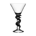 Kosta Boda Cleopatra Black Snake Martini Glass