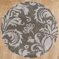 Handmade Grey Sabrina Wool Area Rug (6' Round)