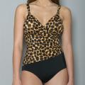 Jantzen Women's Black Cheetah-print One-piece Swimsuit