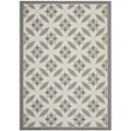 Safavieh Light Grey/ Anthracite Grey Indoor Outdoor Rug