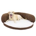 Carolina Pet Chocolate Brown Ortho Sleeper Bolster Pet Bed