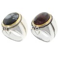 Michael Valitutti Two-tone Gemstone Men's Ring