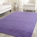 Handmade Safavieh 'Himalayan Solo' Purple Wool Rug