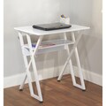 White Computer Desk with Shelf