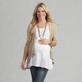 24/7 Comfort Apparel Women's Maternity 3/4-sleeve Open Shrug