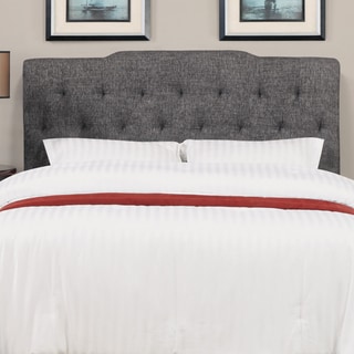 Ash Black Linen Queen Size Tufted Headboard