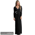Tabeez Women's Jersey Diamond Wrap Dress