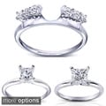 14k White Gold 1/4 to 1ct TDW Diamond Wrap or Solitaire Ring (H-I, I1-I2)
