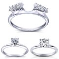 14k White Gold 1/4 to 1ct TDW Diamond Wrap or Solitaire Ring (H-I, I1-I2)