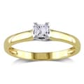 Miadora 14k Yellow Gold 1/4ct TDW Diamond Solitaire Ring (G-H, I1-I2)