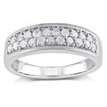 Miadora Sterling Silver 1/2ct TDW Diamond Ring