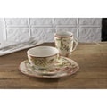 Waverly Fawn Hill Creme/ Red Floral 16-piece Dinnerware Set