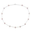 Miadora 10k Gold FW White or Pink Pearl Tin Cup Necklace (7-8 mm)