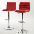 Christopher Knight Home Agoura Red PU Barstools (Set of 2)