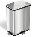 iTouchless 13 Gallon Stainless Steel Step-Sensors Trash Can