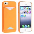 BasAcc Orange Snap-on Case with Card Holder for Apple Phone 5