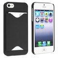 BasAcc Black Snap-on Case with Card Holder for Apple Phone 5